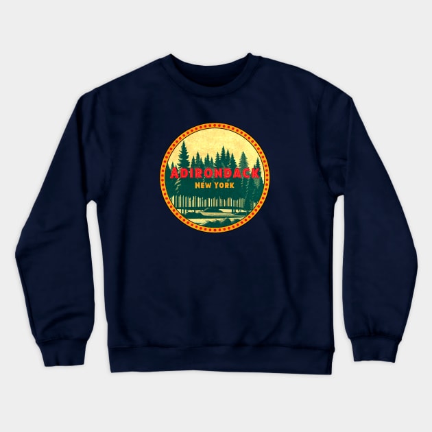 Adirondack Park Vintage Crewneck Sweatshirt by Alexander Luminova